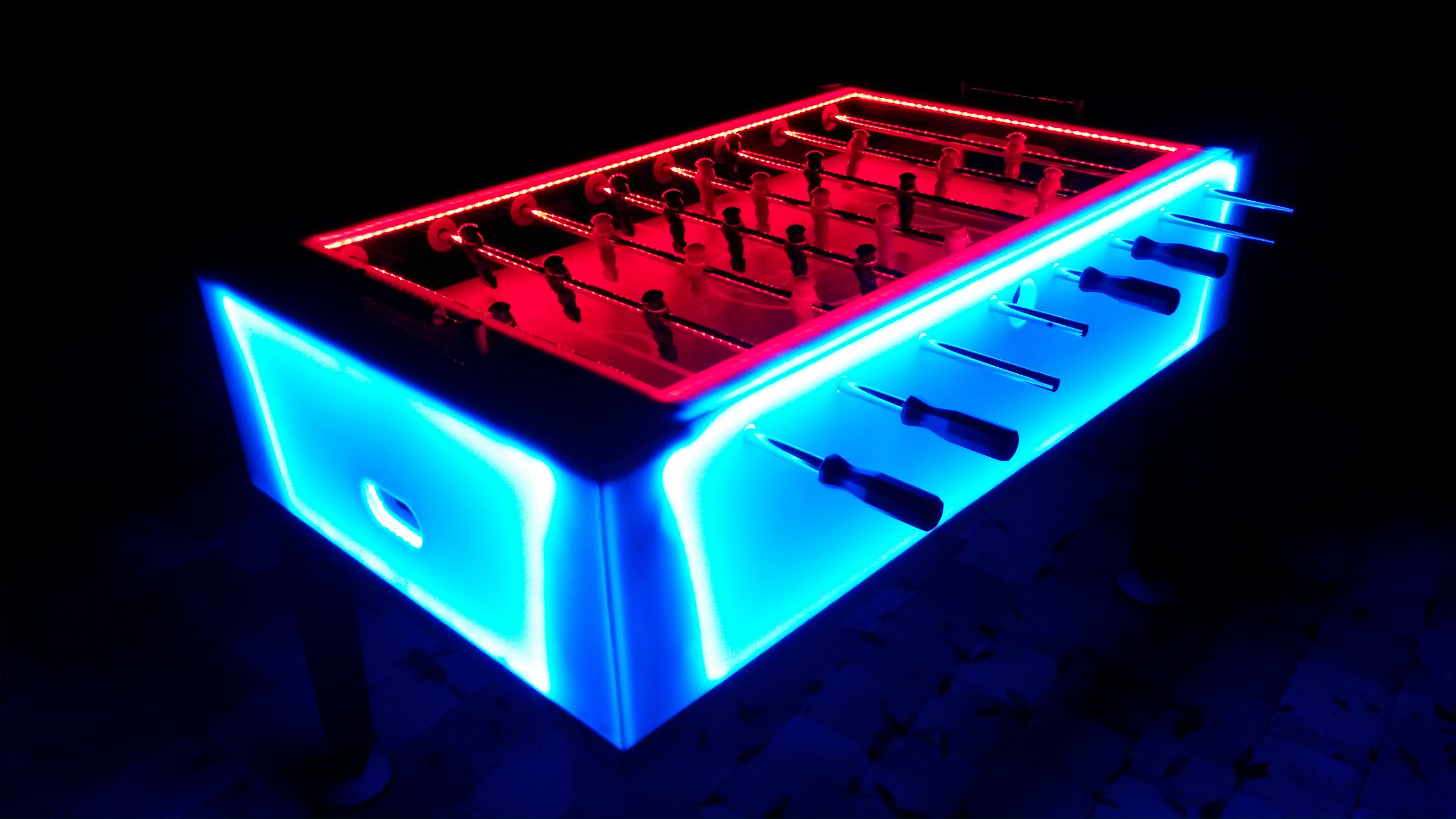 LED Glow Foosball Table